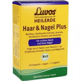 LUVOS Healing Clay Organic Hair &amp; Nail Plus kapsulės, 60 kapsulių