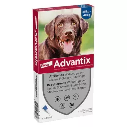 ADVANTIX Taškinis tirpalas 25-40 kg šunims, 4X4,0 ml