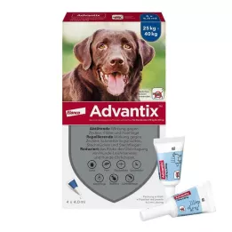 ADVANTIX Taškinis tirpalas 25-40 kg šunims, 4X4,0 ml