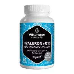 HYALURONSÄURE 200 mg didelės dozės + kofermentas Q10 vegan, 60 vnt