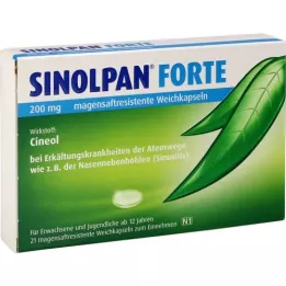 SINOLPAN forte 200 mg minkštosios kapsulės su enteriniu apvalkalu, 21 vnt