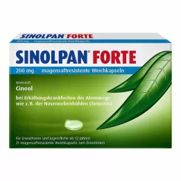 SINOLPAN forte 200 mg minkštosios kapsulės su enteriniu apvalkalu, 21 vnt
