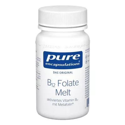 PURE ENCAPSULATIONS B12 folio rūgšties tirpstančios pastilės, 90 vnt