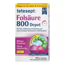 TETESEPT Folio rūgštis 800 Depot tabletės, 60 kapsulių
