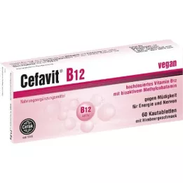 CEFAVIT B12 kramtomosios tabletės, 60 kapsulių