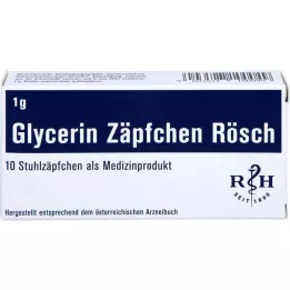 GLYCERIN ZÄPFCHEN Rösch 1 g nuo vidurių užkietėjimo, 10 vnt