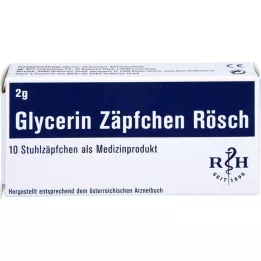 GLYCERIN ZÄPFCHEN Rösch 2 g nuo vidurių užkietėjimo, 10 vnt