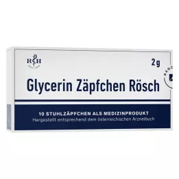 GLYCERIN ZÄPFCHEN Rösch 2 g nuo vidurių užkietėjimo, 10 vnt