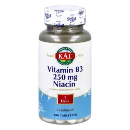 VITAMIN B3 NIACIN 250 mg tabletės, 100 vnt