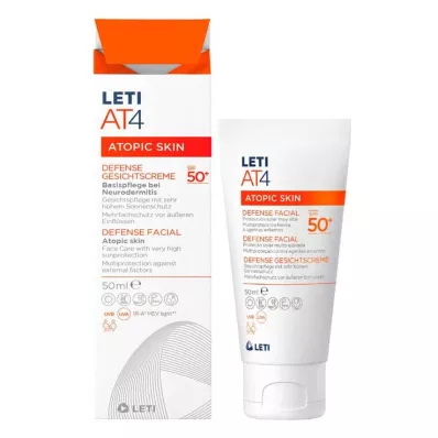 LETI AT4 apsauginis veido kremas SPF 50+, 50 ml