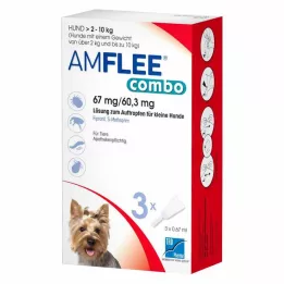 AMFLEE combo 67/60,3mg Lsg.z.Auftr.f.Hunde 2-10kg, 3 vnt