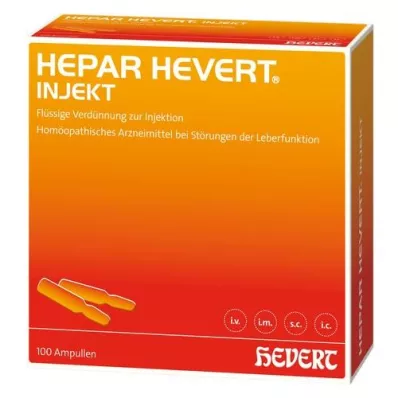 HEPAR HEVERT injekcinės ampulės, 100X2 ml