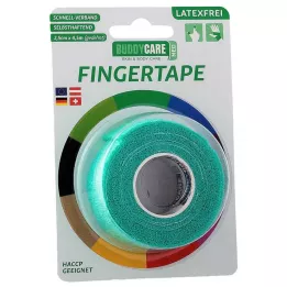 FINGERTAPE be latekso BUDDYCARE MED žalias, 1 vnt
