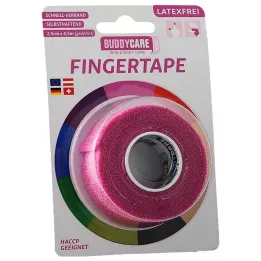 FINGERTAPE be latekso BUDDYCARE MED rožinės spalvos, 1 vnt