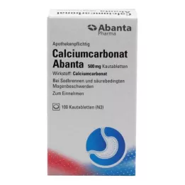 Kalcio karbonatas Abanta 500 mg kramtomosios tabletės, 100 vnt