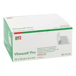 VLIWAZELL Pro superabsorb.compress.sterile 10x10 cm, 10 vnt