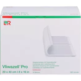 VLIWAZELL Pro superabsorb.compress.sterile 20x40 cm, 10 vnt