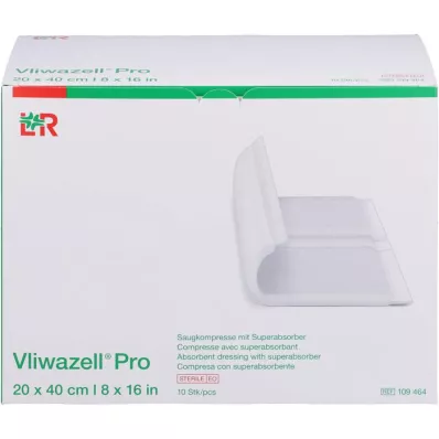 VLIWAZELL Pro superabsorb.compress.sterile 20x40 cm, 10 vnt