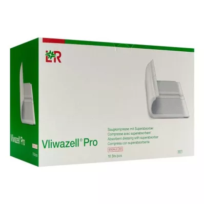 VLIWAZELL Pro superabsorb.compress.sterile 20x40 cm, 10 vnt