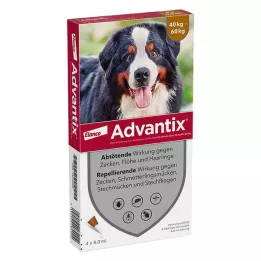 ADVANTIX Taškinis tirpalas 40-60 kg šunims, 4X6,0 ml
