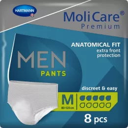 MOLICARE Premium MEN Kelnės 5 lašai M, 8 vnt
