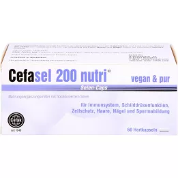 CEFASEL 200 maistinių seleno kapsulių, 60 vnt