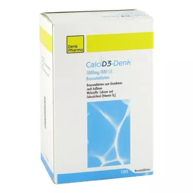 CALCI D3-Denk 1 000 mg/880 I.U. putojančios tabletės, 120 vnt