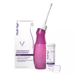 MULTI-GYN Vaginalinis prausiklis, kombinuotoji pakuotė, putojančios tabletės, 1 P