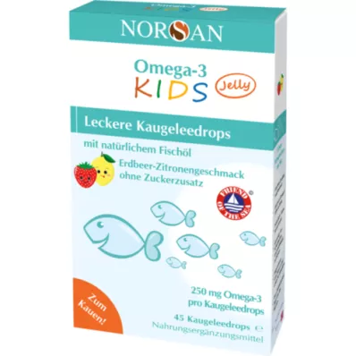 NORSAN Omega-3 Kids Jelly Dragees, 45 vnt