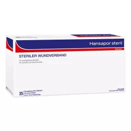 Hansapor sterilus žaizdų tvarstis 10x20 cm (25 vnt.)