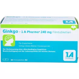 GINKGO-1A Pharma 240 mg plėvele dengtos tabletės, 60 vnt