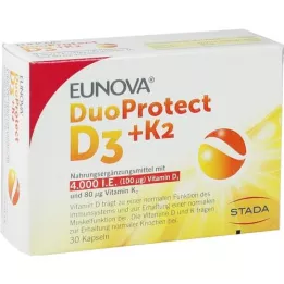 EUNOVA DuoProtect D3+K2 4000 I.U./80 μg kapsulės, 30 vnt