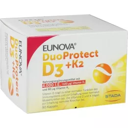 EUNOVA DuoProtect D3+K2 4000 I.U./80 μg kapsulės, 90 vnt