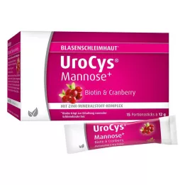 UROCYS Mannozės+ lazdelės, 15 vnt