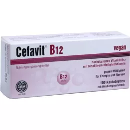 CEFAVIT B12 kramtomosios tabletės, 100 vnt