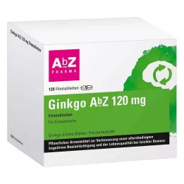 GINKGO AbZ 120 mg plėvele dengtos tabletės, 120 vnt