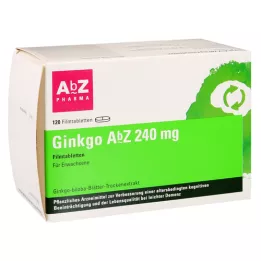 GINKGO AbZ 240 mg plėvele dengtos tabletės, 120 vnt