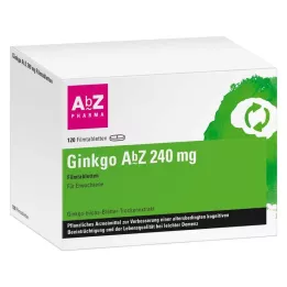 Ginkgo AbZ 240 mg plėvele dengtos tabletės, 120 vnt