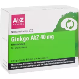 GINKGO AbZ 40 mg plėvele dengtos tabletės, 120 vnt