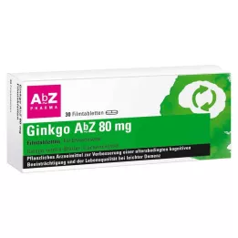 Ginkgo AbZ 80 mg plėvele dengtos tabletės, 30 vnt