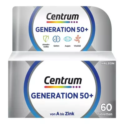 CENTRUM Generation 50+ tabletės, 60 kapsulių