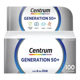 CENTRUM Generation 50+ tabletės, 100 kapsulių