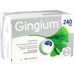 GINGIUM 240 mg plėvele dengtos tabletės, 80 vnt