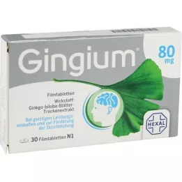 GINGIUM 80 mg plėvele dengtos tabletės, 30 vnt