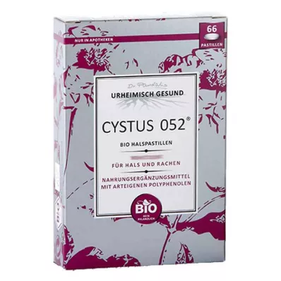 CYSTUS 052 ekologiškos gerklės pastilės, 66 vnt