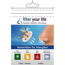FILTER YOUR LIFE Nosies filtras alergiškiems žmonėms, L dydis, 7X2 vnt