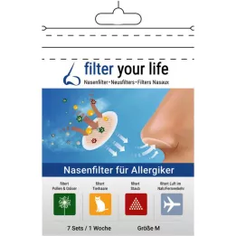 FILTER YOUR LIFE M dydžio nosies filtras alergiškiems žmonėms, 7X2 vnt