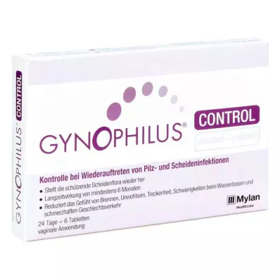 GYNOPHILUS CONTROL Vaginalinės tabletės, 6 vnt