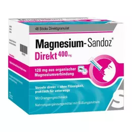 MAGNESIUM SANDOZ Tiesioginės 400 mg lazdelės, 48 vnt