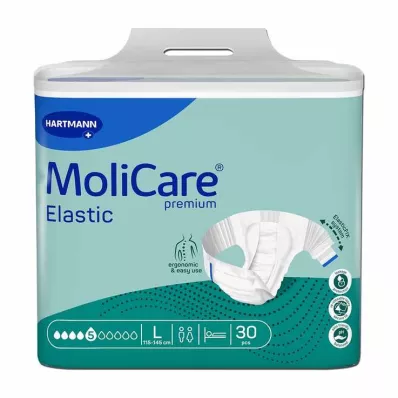 MoliCare® Premium Elastic Slip 5 lašai L dydis, 30 vnt